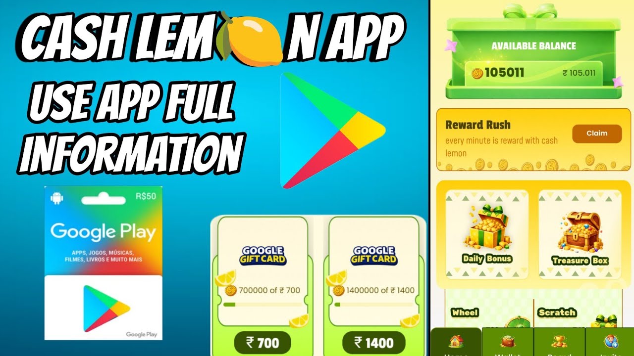 Cash Lemon App | Free Redeem Code | Full Information & App Use | Real ...