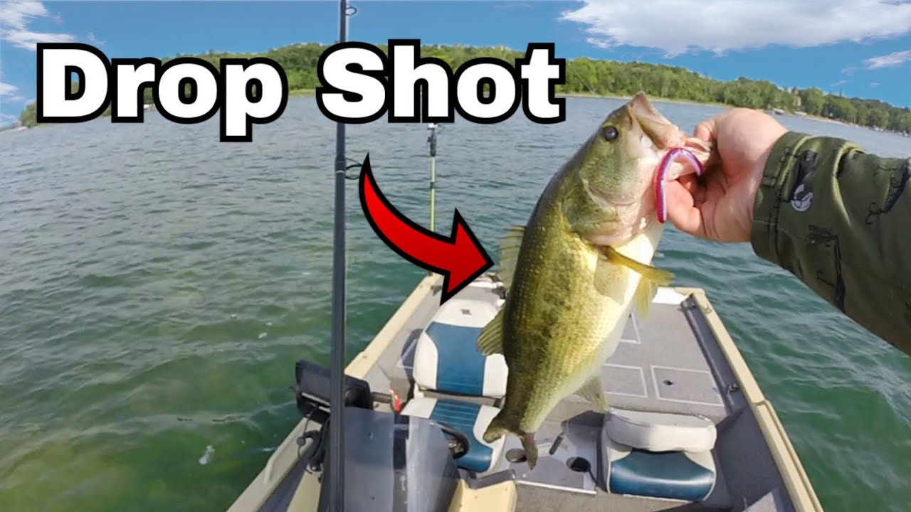 BASS FISHING With a DROP SHOT