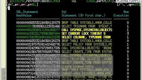 db2top: Regular expressions