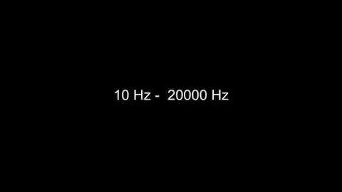 10 - 20000 Hz tone sweep for 30 seconds