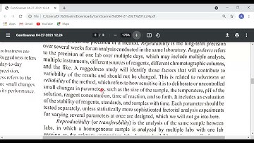 LOQ, Ruggedness, Robustness