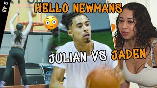 'Ready For The Overseas Move.' Jaden Newman DUNKS On Trampoline! Julian Newman SHOWS OFF In Workout!