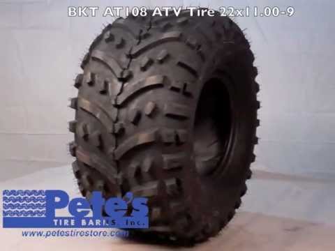 BKT AT108 ATV Tire 22x11.00 -9 - YouTube