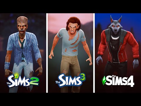 Видео: Оборотни в The Sims / Сравнение 3 частей