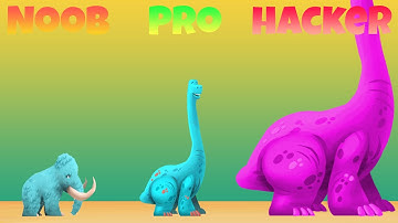 Dino bash - NOOB vs PRO vs HACKER - brachio pink