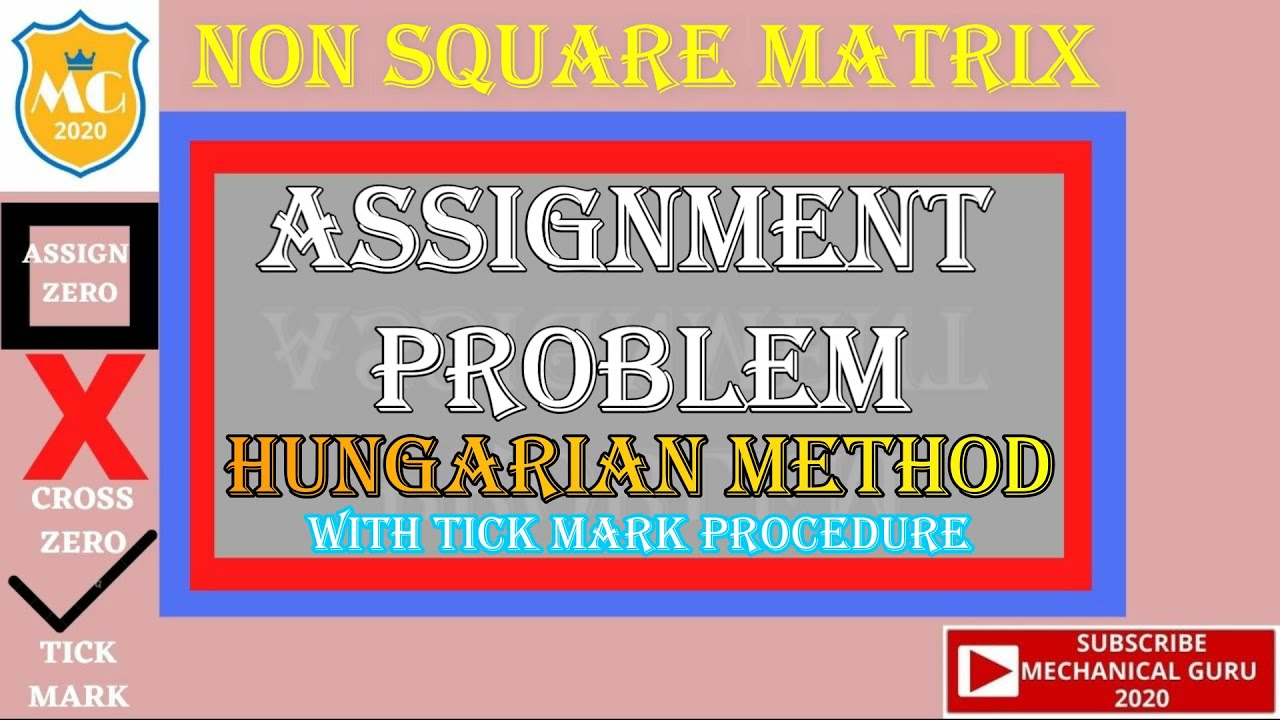 assignment problem non square matrix