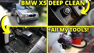 Satisfying Deep Clean of my BMW X5 Interior - Car Detailing ASMR