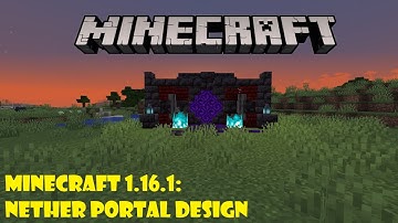 Minecraft: beautiful simple nether portal design (minecraft 1.16 update) nether update