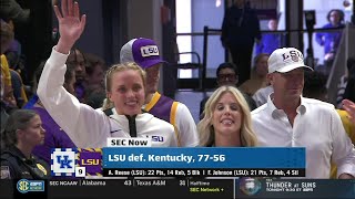 Kim Mulkey On Angel Reese, Hailey Van Lith On Their Senior Day After #9 LSU Tigers Win | Interview