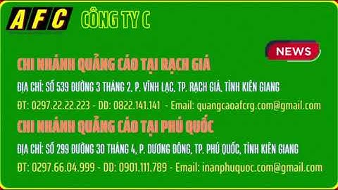 Thiết kế thi công Bảng hiệu Hộp đèn Led tại Kiên Giang. Điện thoại 0901.11.789