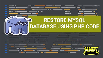 How to Restore Mysql Database Using PHP Code