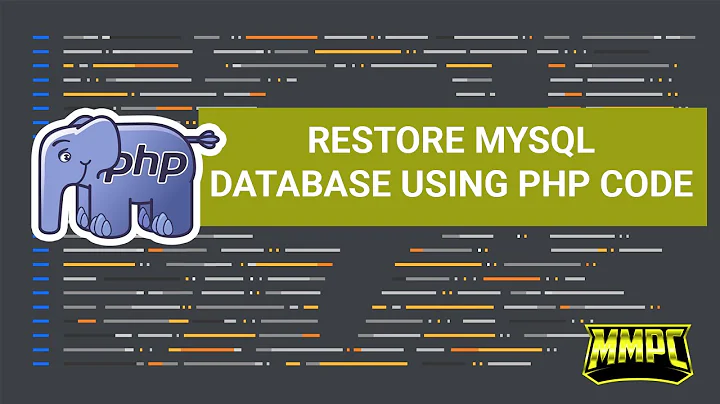 How to Restore Mysql Database Using PHP Code