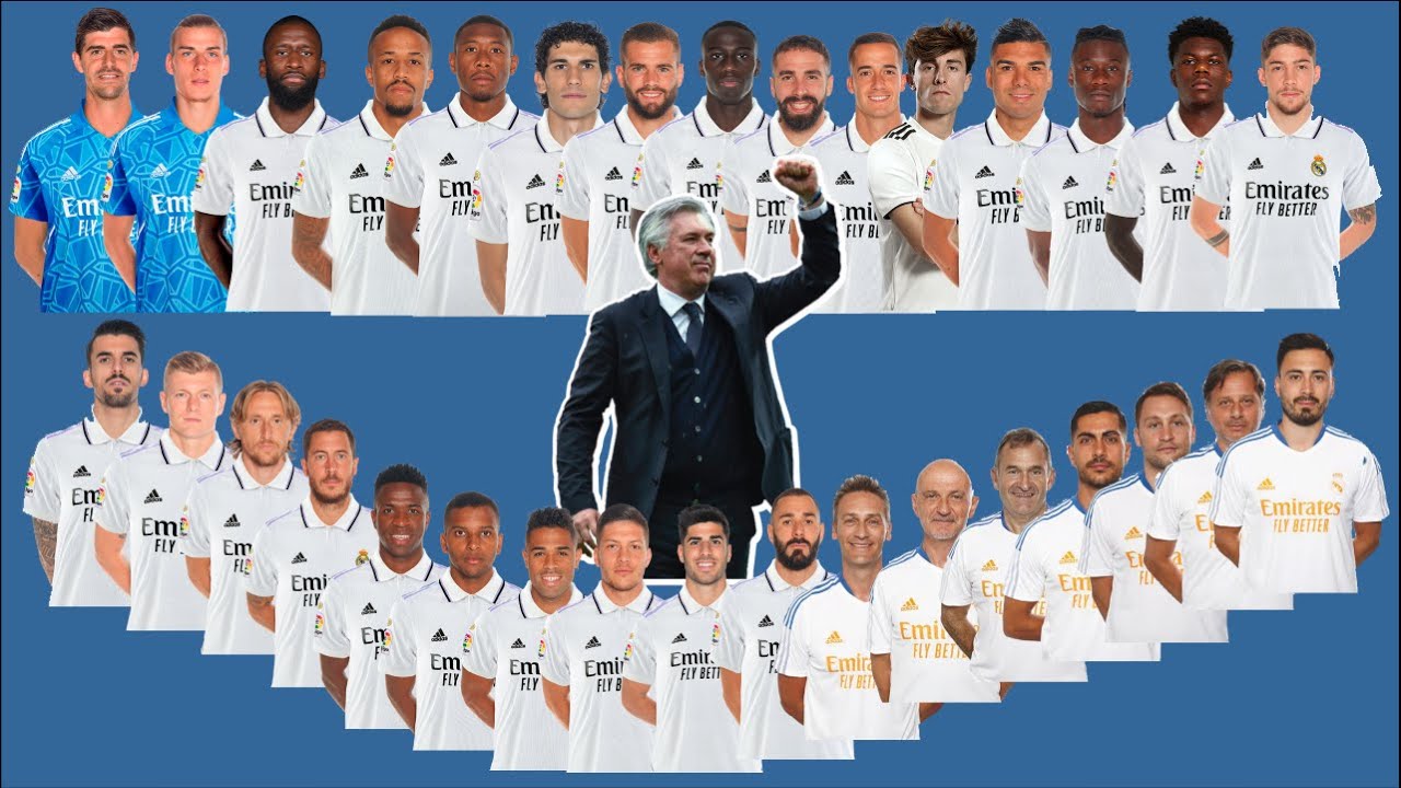 Real Madrid Full Squad With Staff Season 2022/2023 YouTube