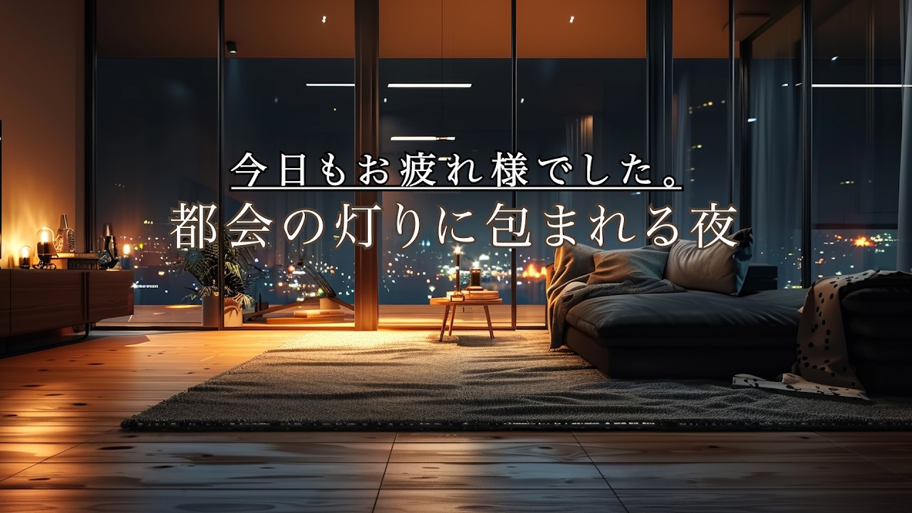 【癒やしBGM】今日もお疲れ様でした｜都会の灯りに包まれる夜の癒やし（ジャズピアノ）