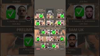 FINAL PICKS UFC PERTH 🇦🇺✅ #ufc #mma #predictions #reels #ufcperth