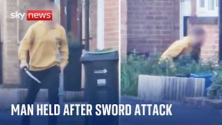 Man with sword arrested after police and public are attacked in east London