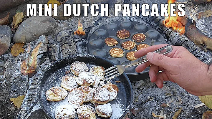 Mini Dutch Pancakes (Poffertjes) on a Camp Fire