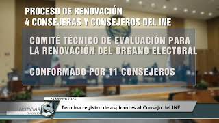 Termina registro de aspirantes al Consejo del INE