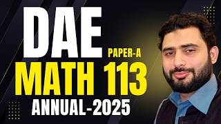DAE Math 113 Paper A 2025  Annual