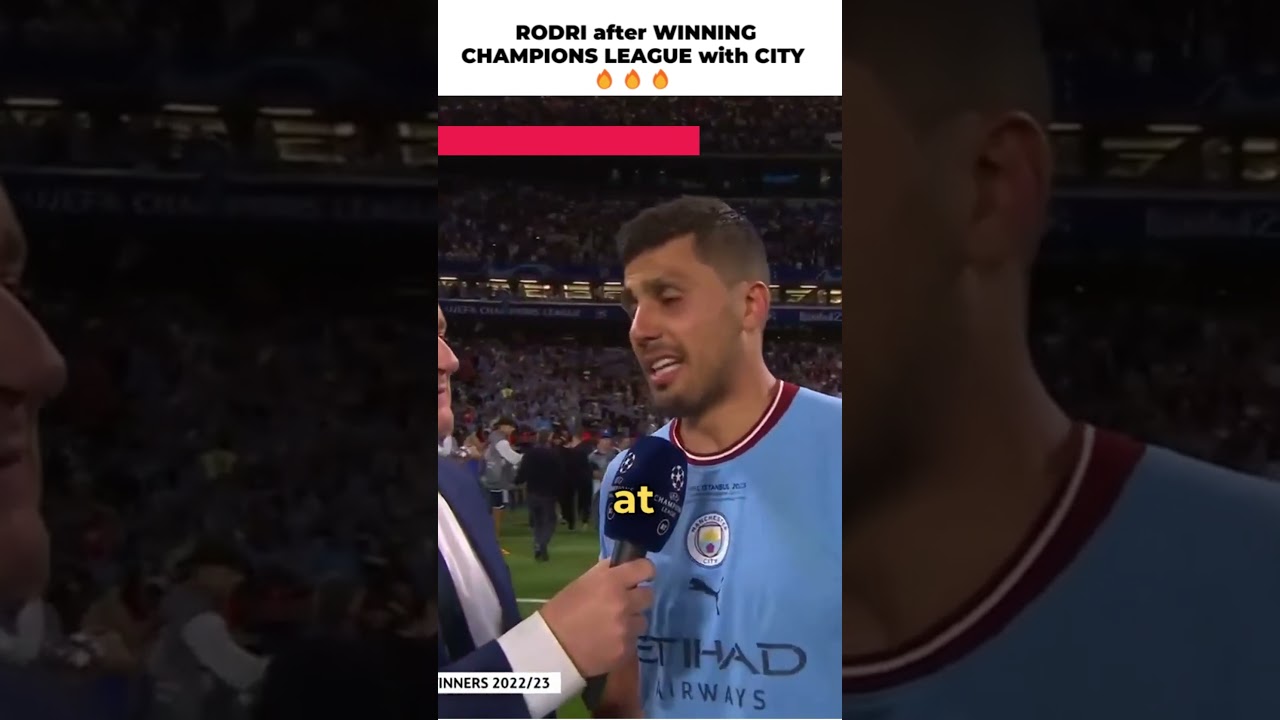 RODRI on WINNING GOAL for CITY 🔥   in CHAMPIONS LEGAUE FINAL🏆