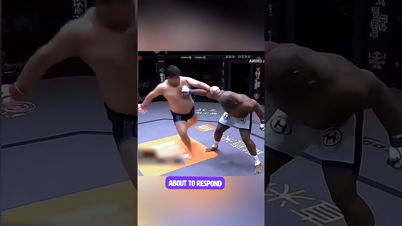 The fat guy knocked out the bodybuilder 😱 #Shorts #commentary