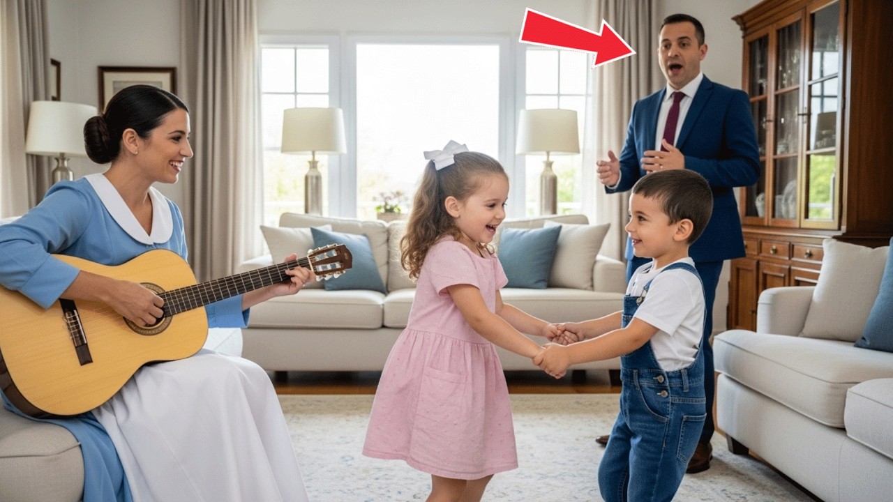 המיליונר מגיע עייף הביתה ומופתע לראות את בתו משחקת עם בנה של העובדת