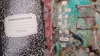 How to Alter a ONE Dollar Composition Book. Tutorial  in Real Time. Part 53.