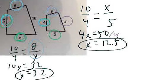 SIMILAR SHAPES.  FINDING MISSING SIDES