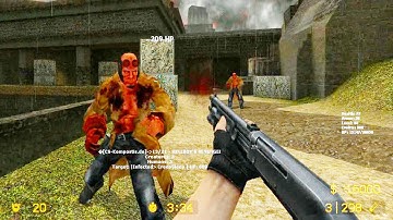 Counter Strike Source - Zombie Riot Mod online gameplay on Aztec Map