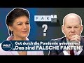 WAGENKNECHT: „Das sind falsche Fakten!“ Hier widerspricht sie SCHOLZ deutlich | WELT INTERVIEW