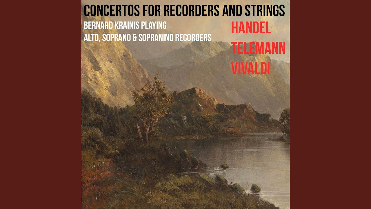 Händel / Recorder Concerto In G Major Op.3 No.3 HMV 314. Ib. Allegro