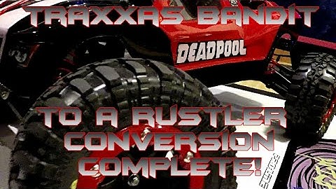 Traxxas Bandit- Converted to a Traxxas Rustler DEADPOOL complete!