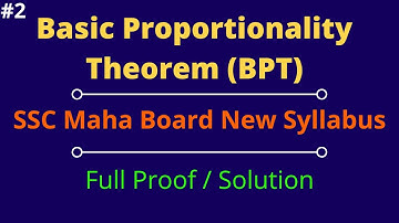 BPT | Similarity | Basic Proportionality Theorem or Thales Theorem SSC