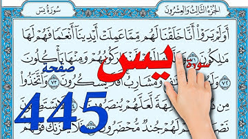 سورة يس صفحة 445 |  | The Noble Quran|