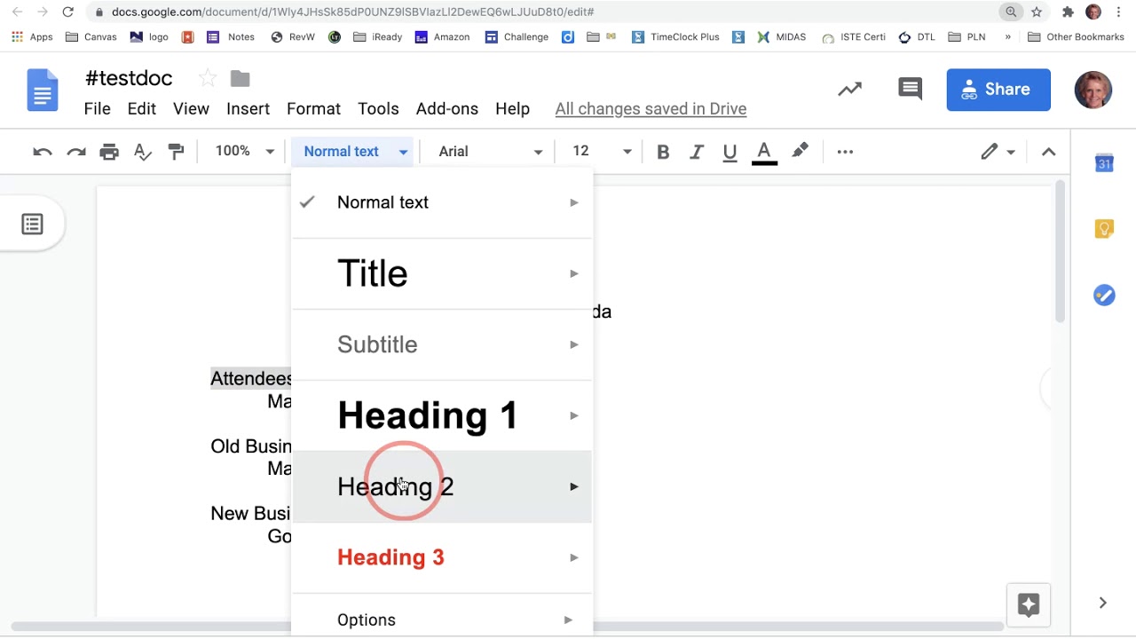 Formatting Text in Google Docs - YouTube