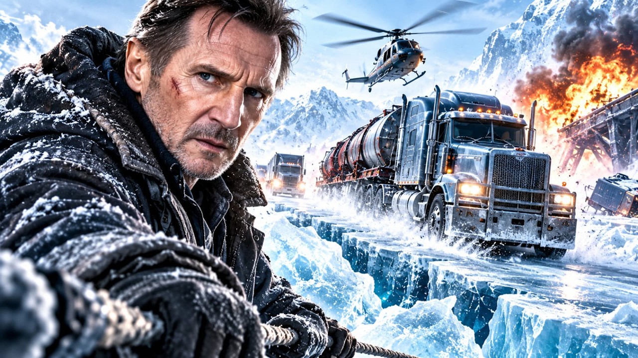 Liam Neeson A Trucker Who Risks Everything On Deadly Ice | Free Hollywood Movie |Laurence Fishburne