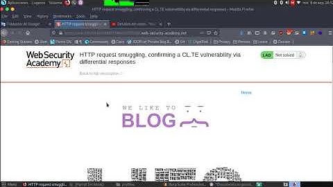 HTTP request smuggling, confirming a CL.TE vulnerability via differential responses