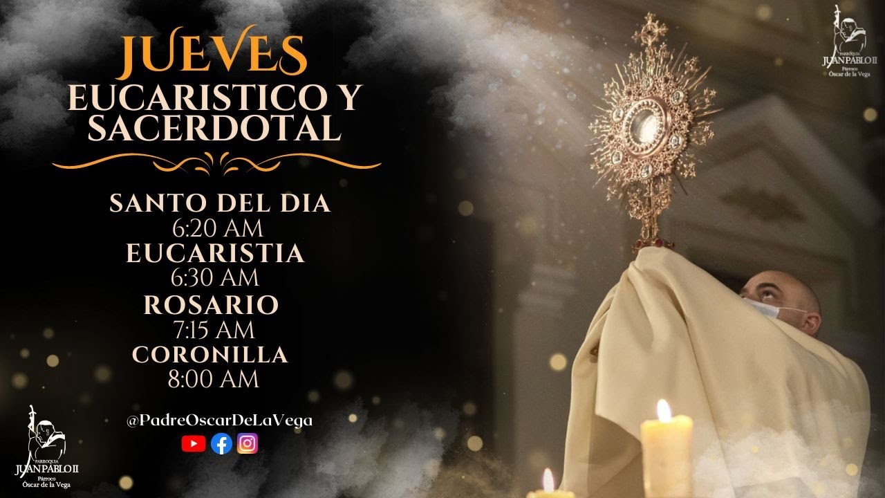 EN VIVO🔴JUEVES EUCARISTICO Y SACERDOTAL;SANTO DEL DÍA, MISA, ROSARIO, CORONILLA I 16 DE FEBRERO