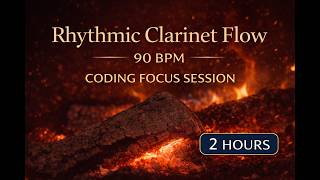 Rhythmic Clarinet Flow - 90 BPM Coding Focus Session (2 Hours)