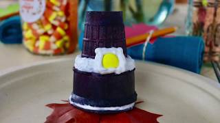 Make a Thanksgiving Pilgrim's Hat Cornucopia