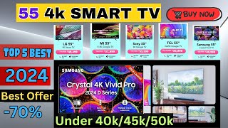 Best 55 INCH 4K TV India 2024🔥|Best TOP 5 55 inch TV Deal on Amazon|Best 4K TV in India 2024