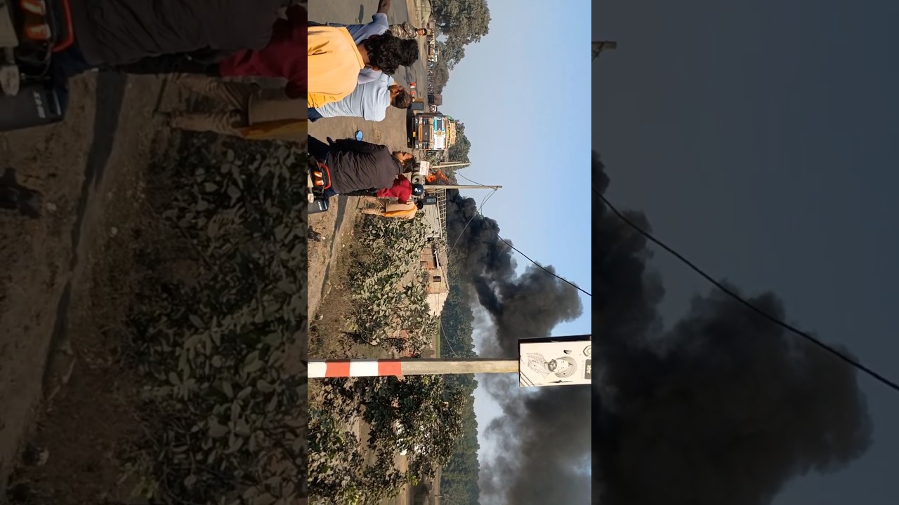 Tanker me lagi aag ke karan do Ghante road jam // Dumka Pakur Road Gopikandar me samip