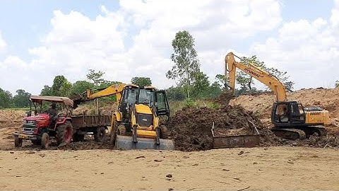 Johndeere and Mahindra Yuvo 415Di Tractor With Overload Trolley Pulling | All about Tractors and Jcb