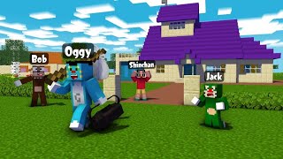 Oggy lost his memory | Shinchan , Oggy , Jack and Bob in Minecraft