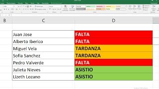 Como poner color en celdas dependiendo del texto en Excel (Formato condicional 2019)