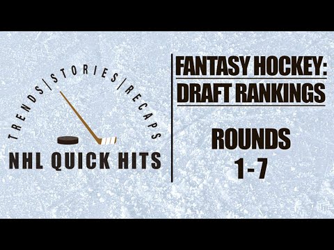 Fantasy Hockey Draft Rankings - Part 1: Rounds 1-7