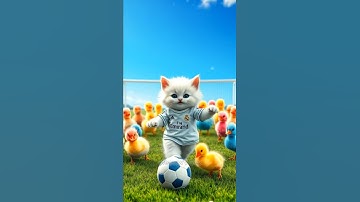 LUCU BANGET..!! Kucing dan bebek joget #bebekwarnawarni #kitten #kucing #catvideos #shorts #cat