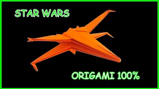 ▶ COMO HACER UNA NAVE DE STAR WARS DE PAPEL FÁCIL | ORIGAMI PASO A PASO