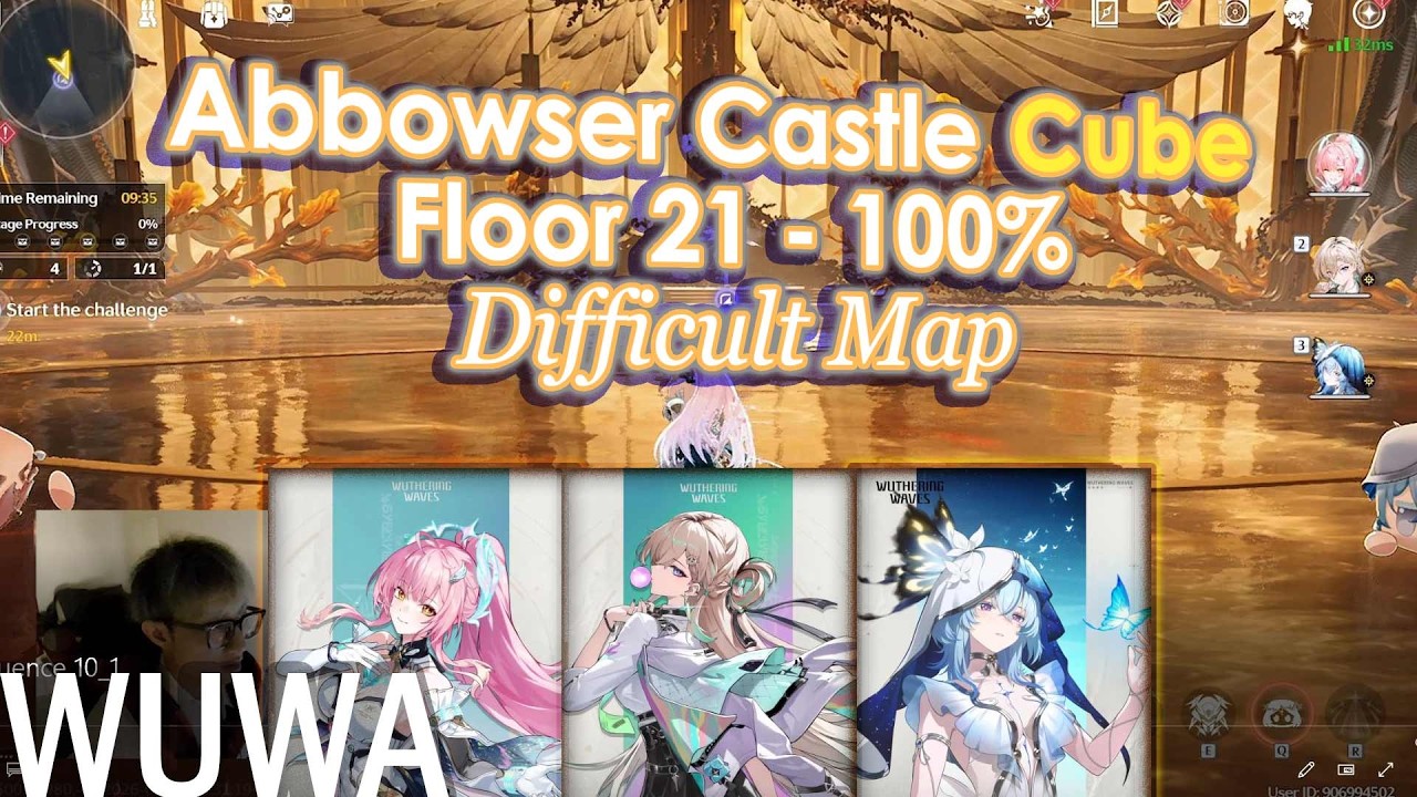 Aemeath, Lynae, Shorekeeper VS Abbowser Castle Final Floor - Difficult Map | Wuthering Waves