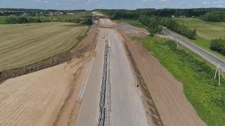 Aerial Of Highway Construction Stock Video Aerial Of Highway Construction Stock Video